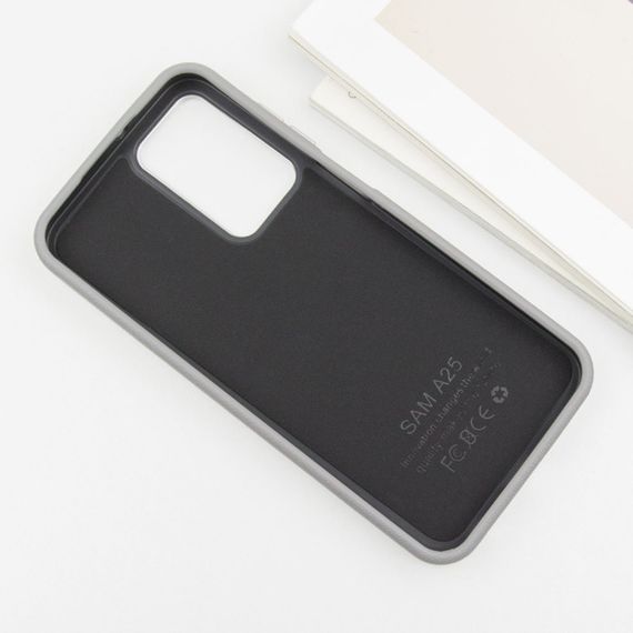 Кожаный чехол Leather Case Metal Buttons для Samsung Galaxy A25 5G Titanium Gray | Зображення 3