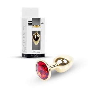 Анальна пробка - Jewellery Gold Plug Red