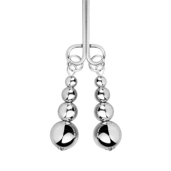 Затискачі для сосків та клітора Bedroom Fantasies: Nipple and Clitoris Clamps - Silver | Зображення 5