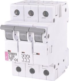 Авт. выключатель ETI,  ETIMAT 6  3p C 25А (6 kA) (2145518)