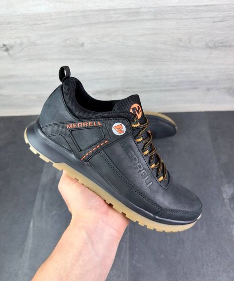 Кросівки демісезонні Merrell з натуральної шкіри чорні | Зображення 5