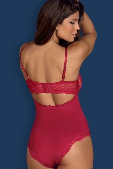 Боді Obsessive Rosalyne Бордовий S/M | Зображення 5