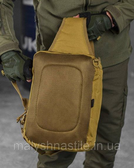 Сумка-слинг тактическая с одной лямкой SILVER KNIGHT 8л  coyot ВТ6397 | Зображення 4