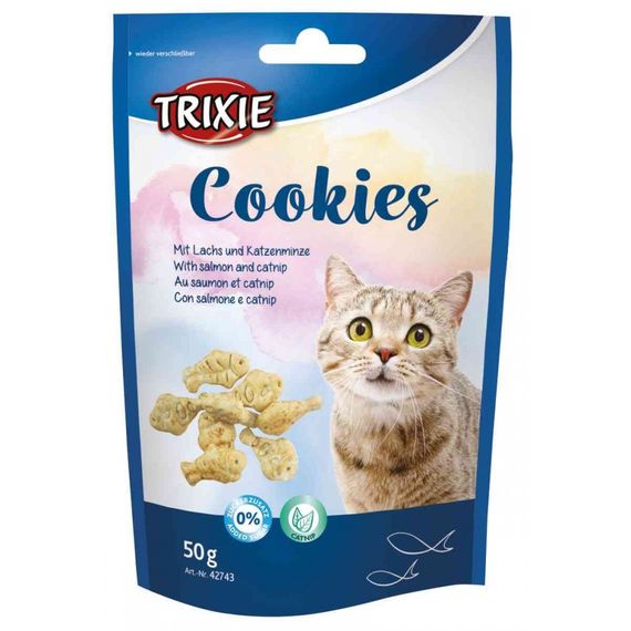 Ласощі Trixie Cookies with Salmon & Catnip для котів печиво з лососем та котячою м’ятою 50 г | Зображення 2