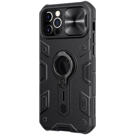TPU+PC чохол Nillkin CamShield Armor (шторка на камеру) для Apple iPhone 12 Pro Max (6.7") Чорний | Зображення 3