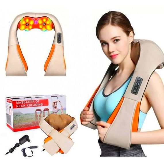 Домашний портативный массажер для шеи massager, Шейный масажер, Шейная подушка для массажа JM-45 | Зображення 1