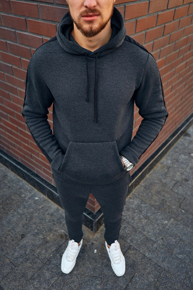 Костюм Лампас Зима антрацит-черный S | Зображення 4