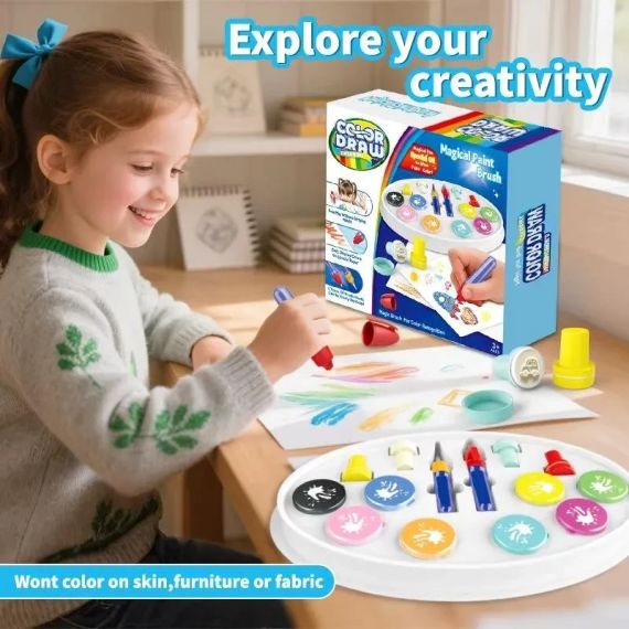 Набір для малювання Crayola Color Wonder Magic Light Brush Bluey зі світловим пензлем, 18 аркушів, від 3 років | Зображення 6
