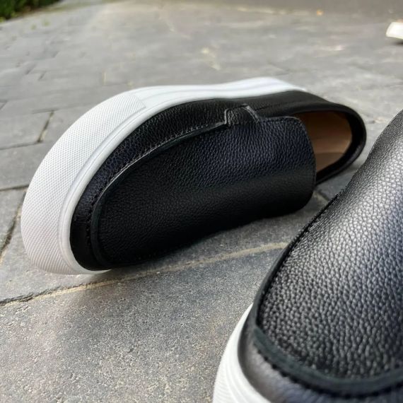 Черные кожаные мужские лоферы 42 размер | Зображення 3