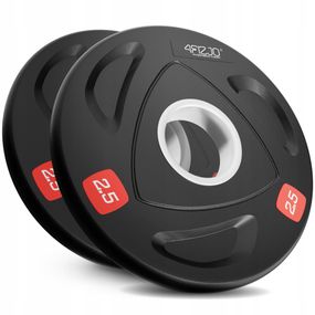 Диск олімпійський 4FIZJO 2 x 2.5 кг 51 мм металевий, прогумований Black (P-5905973401265)