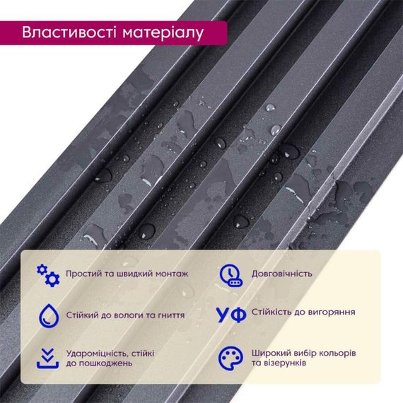 Рейка декоративна WPC стінова 3000х160х23мм Чорна SW-00001861 | Зображення 3