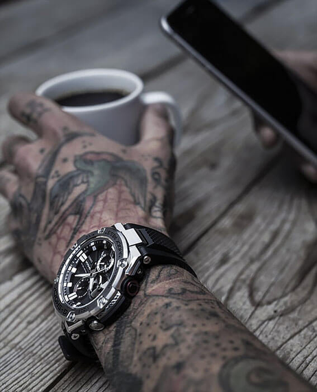 Наручний чоловічий годинник оригінальні Casio G-Shock GST-B100-1AER Японія з полімерним ремінцем (модуль 5513) | Зображення 3