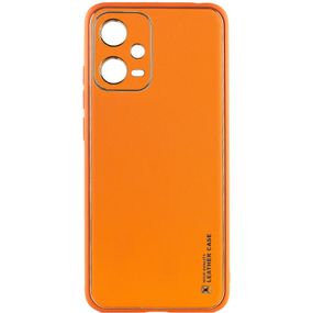 Кожаный чехол Xshield для Xiaomi Poco X5 5G / Redmi Note 12 5G Оранжевый / Apricot