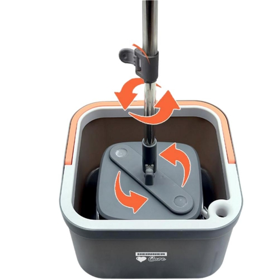 Комплект швабра с ведром для мытья полов Mop with bucket K10, с отжимом / Складная швабра | Зображення 7