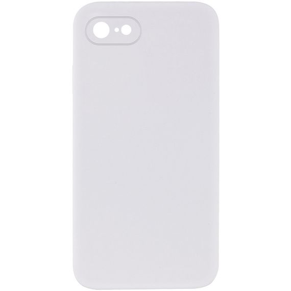 Silicone Case Square Full Camera Protective (AA) NOLOGO для Apple iPhone 7 / 8 / SE (2020) (4.7") Белый / White