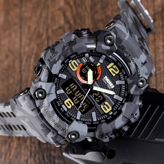 Чоловічий годинник Skmei 1520CMGY Gray Camo. | Зображення 3