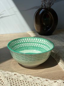 Салатник Olens Тригір'я 102-602-11 18х8 см 900 мл салатовий