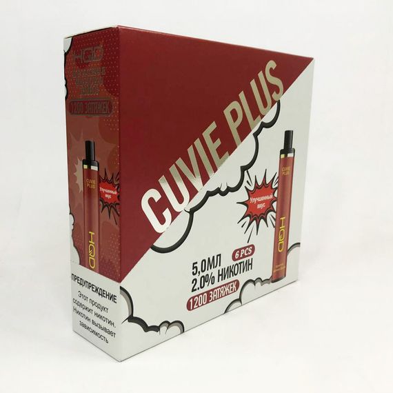 Одноразовая pod-система HQD Cuvie PLUS 1200 puffs. Красное яблоко дыня | Зображення 2