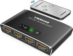 Switch hdmi 4k 3 входа 1 выход vwrhar 4k2301a