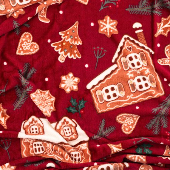 Плед Ardesto Christmas  Flannel 160х200см, імбирні будиночки (ART0121PB) | Зображення 3