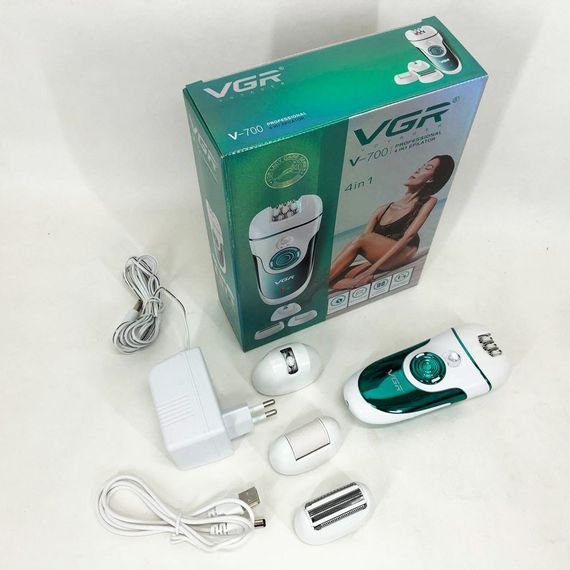 Эпилятор VGR V-700 Женский беспроводной с подсветкой для ног и зоны WE-787 бикини, пемза | Зображення 9