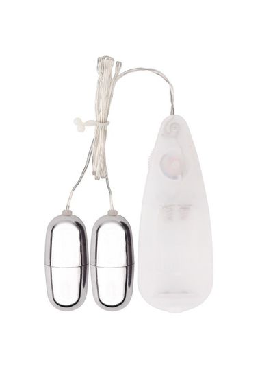 Віброяйце на пульті управління 2 шт. Chisa Hi-Basic, сріблястий sexstyle | Зображення 2