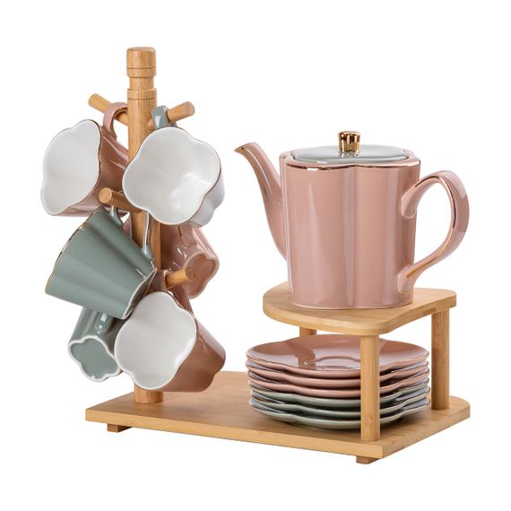 Чайный сервиз на 6 персон с бамбуковой подставкой HP-15-25 | Зображення 4