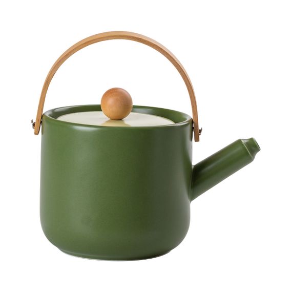 Чайный сервиз на 6 персон с бамбуковой вращающейся подставкой, зеленый HP-15-23 | Зображення 1