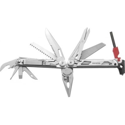 Мультитул Rocktol 22-в-1 з нейлоновим чохлом, кресалом, свистком та бітами (SK04) | Зображення 1