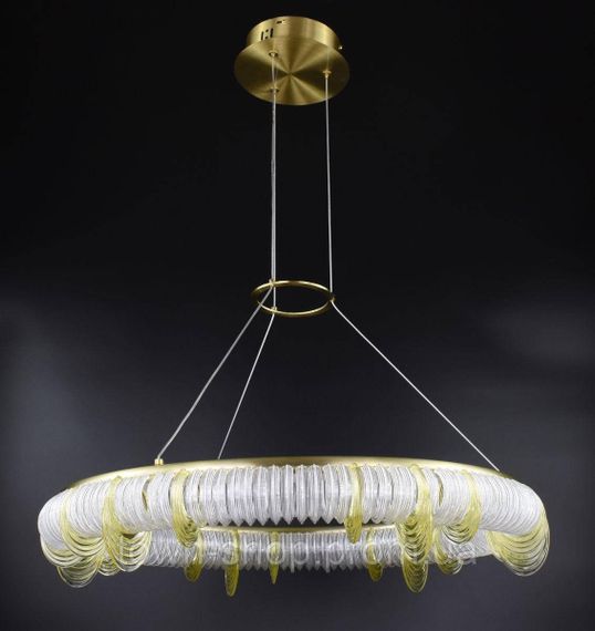 Люстра потолочная LED D236-650 Латунь 30-140х65х65 см.