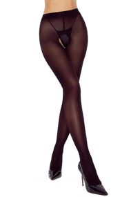 Колготки с вырезом Passion TIOPEN 026 (20 den) Черный 1/2