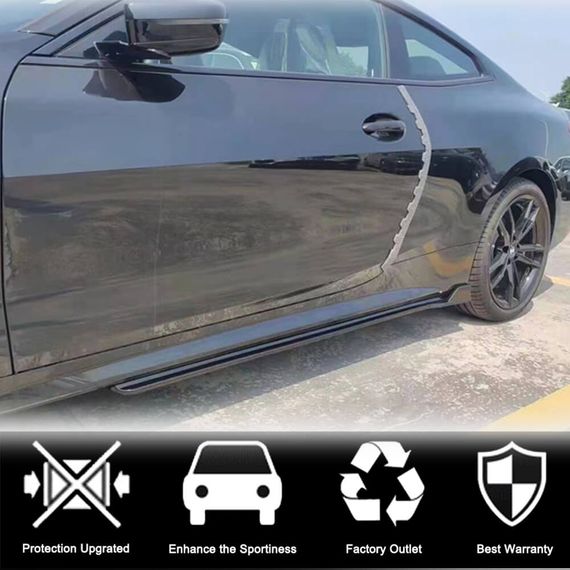 Накладки на пороги V3 (для G22/G23 M-Sport, Карбон) для BMW 4 серія G22/23/26 2020- рр | Зображення 1