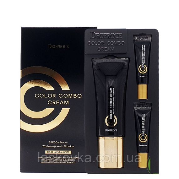 Зволожуючий СС-крем Deoproce Color Combo Cream CC Cream SPF49 PA++, 40 мл + 2*5 мл (23 Sand Beige)