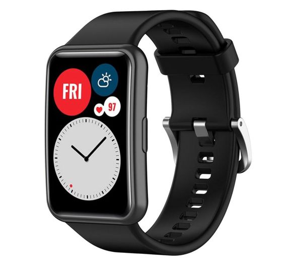 Силіконовий ремінець Primolux для смарт-годинника Huawei Watch Fit / Fit SE (TIA-B09, TIA-B29, STA-B39) - Black | Зображення 2