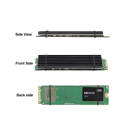 Радіатор охолодження для SSD M.2 NVMe 2280 із силіконовою прокладкою | Зображення 4