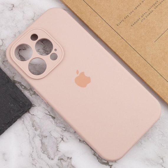 Чохол Silicone Case Full Camera Protective (AA) для Apple iPhone 13 Pro (6.1") Рожевий / Pink Sand | Зображення 4