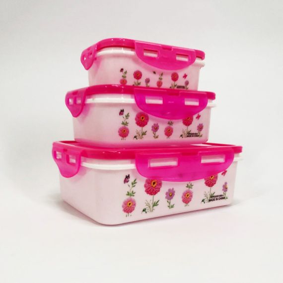 Комплект пластикових судків UNIQUE UN-1511. Колір: рожевий FO-46 | Зображення 1