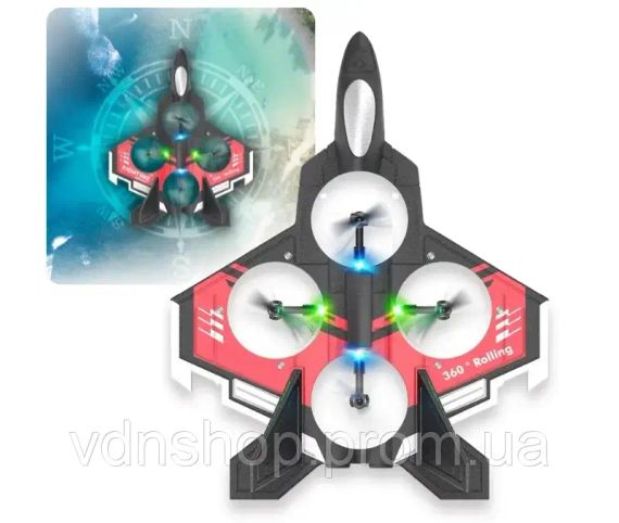 Радіокерований літак S98, винищувач, акробатика на 360°, гіроскоп, протиударний, світлодіодні ліхтарі | Зображення 3