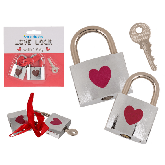 Металлические замочки с ключиком Love Lock, 4,7 см і 5 см sexstyle