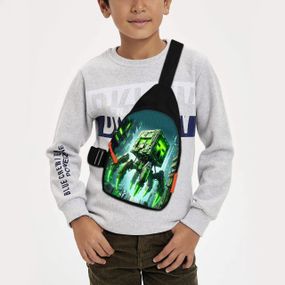 Сумка через плече дитяча Minecraft Кріпер 29х17 см сумка слінг для хлопчика (02102)