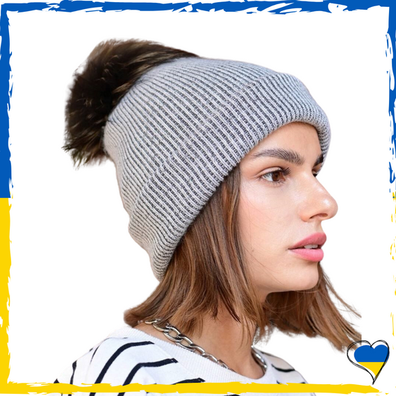 Шапка-шарф женский трансформер серый 2в1