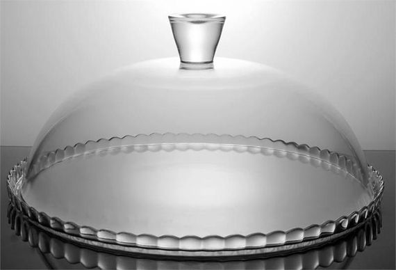 Блюдо Patisserie Ø32см з бортом і зі скляною кришкою-ковпаком | Зображення 4