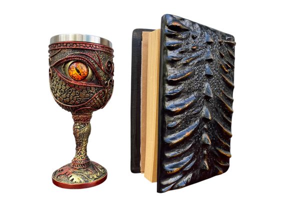 Подарунковий набір Келих 3D Око Orange і Блокнот 3D «Жар Серця Дракона» | Зображення 1