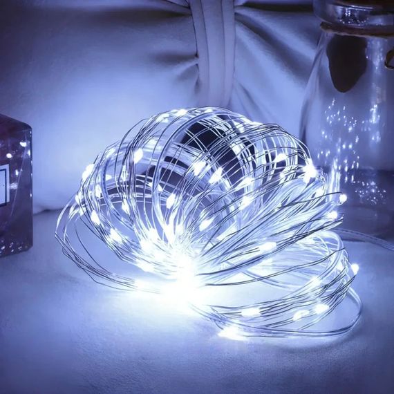 Гірлянда Роса на батарейках 20м 200Led Xmas Холодний білий (23457324404_152) | Зображення 1