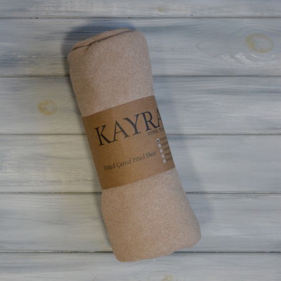 Простирадло 180х200+25см махрове на резинці Коричневе