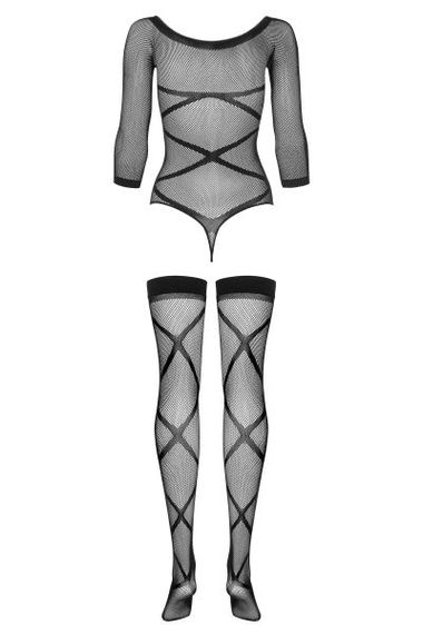 Комбінезон Obsessive Bodystocking G320 S / M / L, Черный, S/M/L | Зображення 3