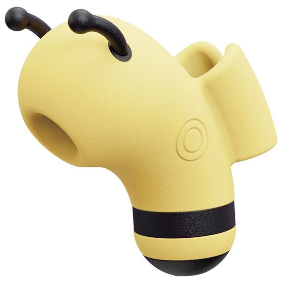 Вакуумний стимулятор із мікрострумами KISSTOY Beebe Yellow, на палець
