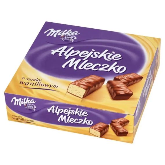 Конфеты Милка птичье молоко (суфле)  ванильное  в коробке Milka Alpejskie Mleczko, 330г