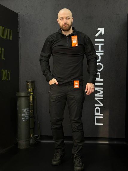 Тактичний Військовий Комплект Чорний Ягуар 4.5.0. Jaguar Black Убакс +Штани Under Body Armor Combat Shirt