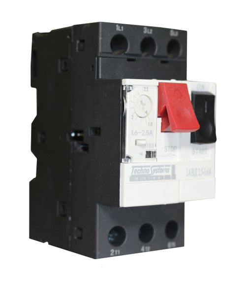 Автоматичний вимикач 1АВД 2.5-1.6А захисту двигуна 220V 0.37kW / 400V 0.75kW Ny95504991